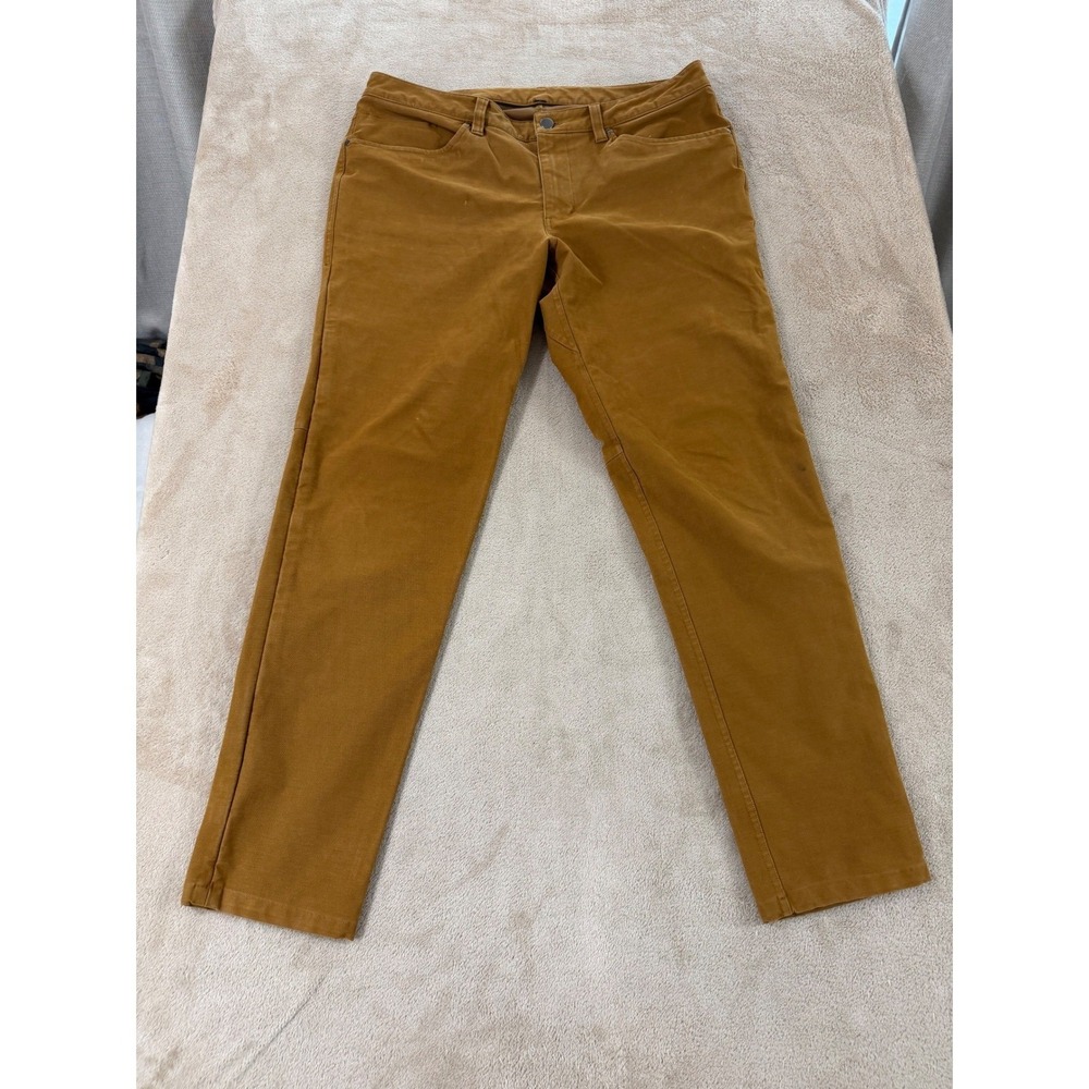 Lululemon ABC Pant Slim Mens 34(36) Burnt Caramel Utilitech Stretch Casual EUC